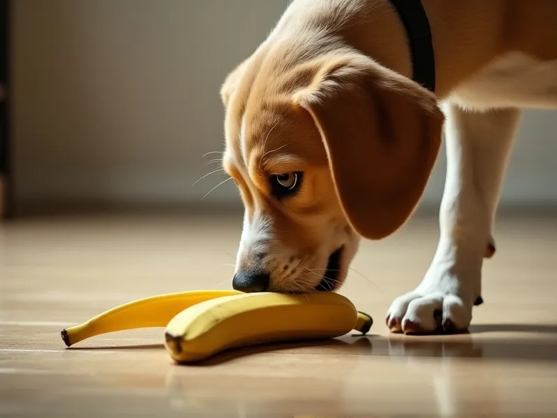 can dogs eat a banana peel