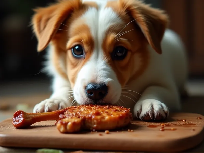 can dogs eat cooked pork chop bones