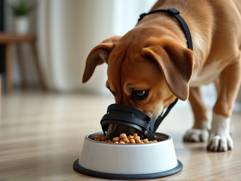 can dogs eat with a muzzle on