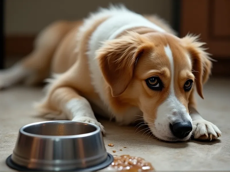 can dogs throw up from not eating